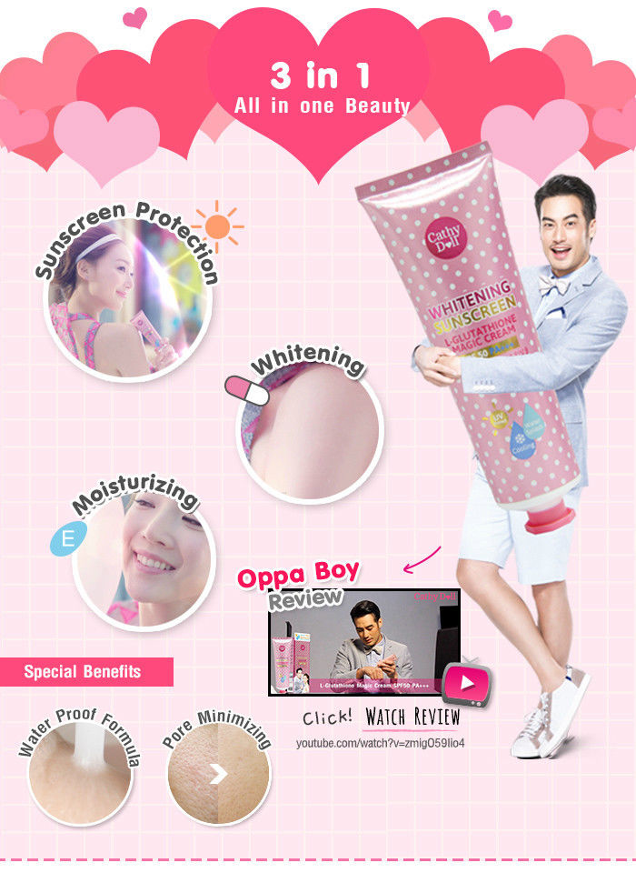 Cathy Doll Whitening Sunscreen L-glutathione Magic Cream SPF50 PA+++ - Image 8