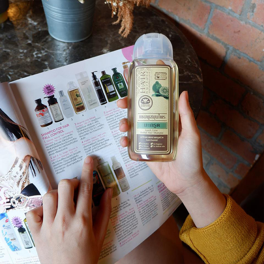 Khaokho Leech Lime Herbal Hair Shampoo + Conditioner Set - Image 7