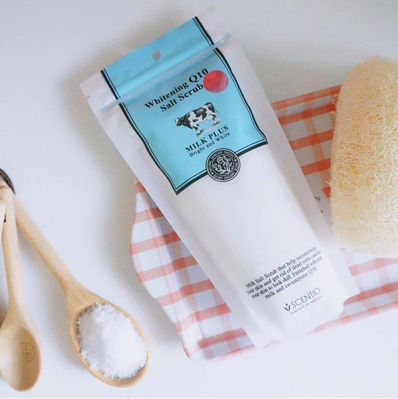 Scentio Milk Plus Whitening Q10 Salt Scrub