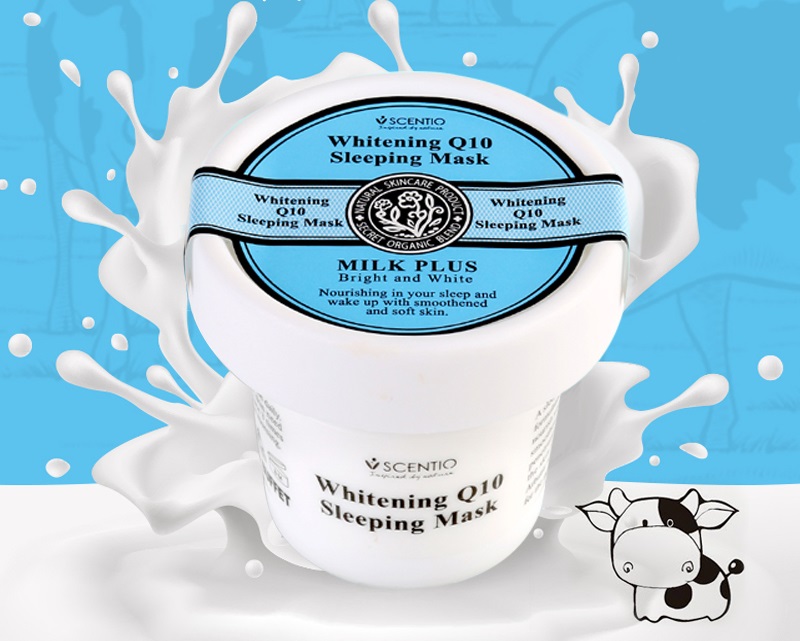 Scentio Milk Plus Whitening Q10 Sleeping Mask - Image 4