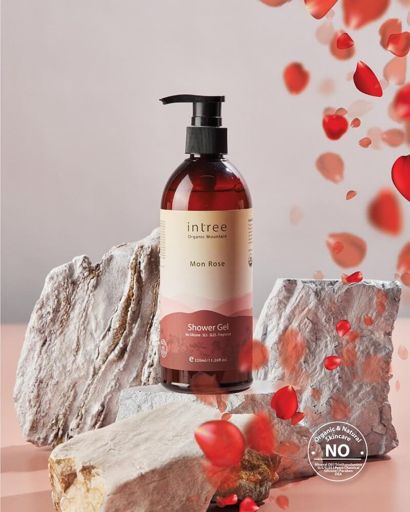 Intree Organic Mountain Mon Rose Shower Gel