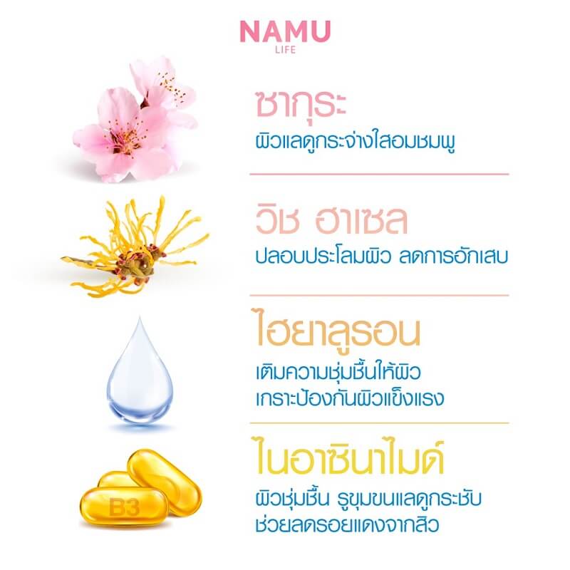 Namu Life Snail White Sakura Hazel Soothing Essence Gel - Image 5