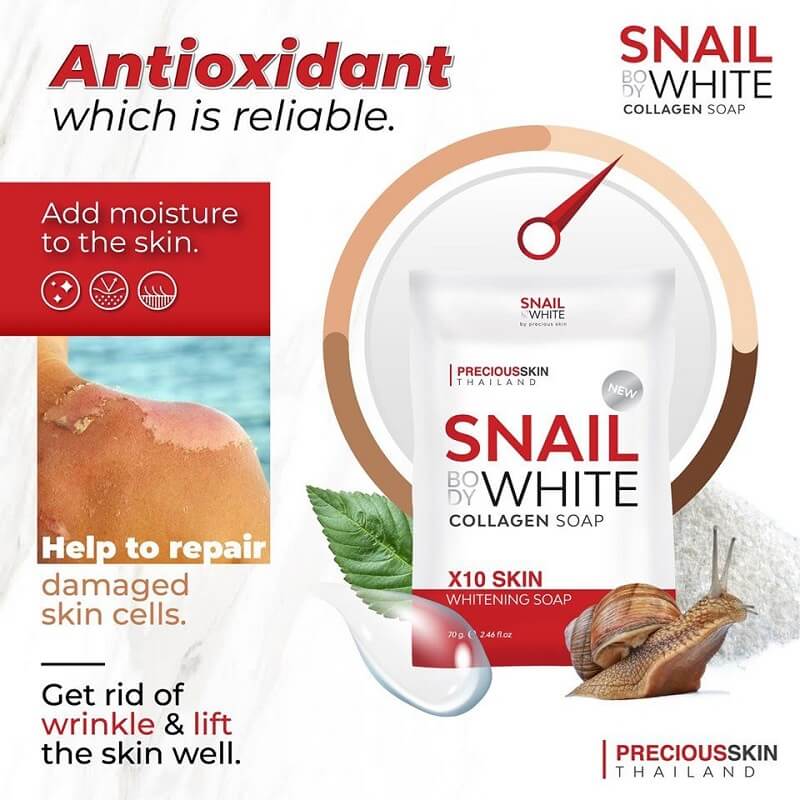 Snail Body White Collagen Soap