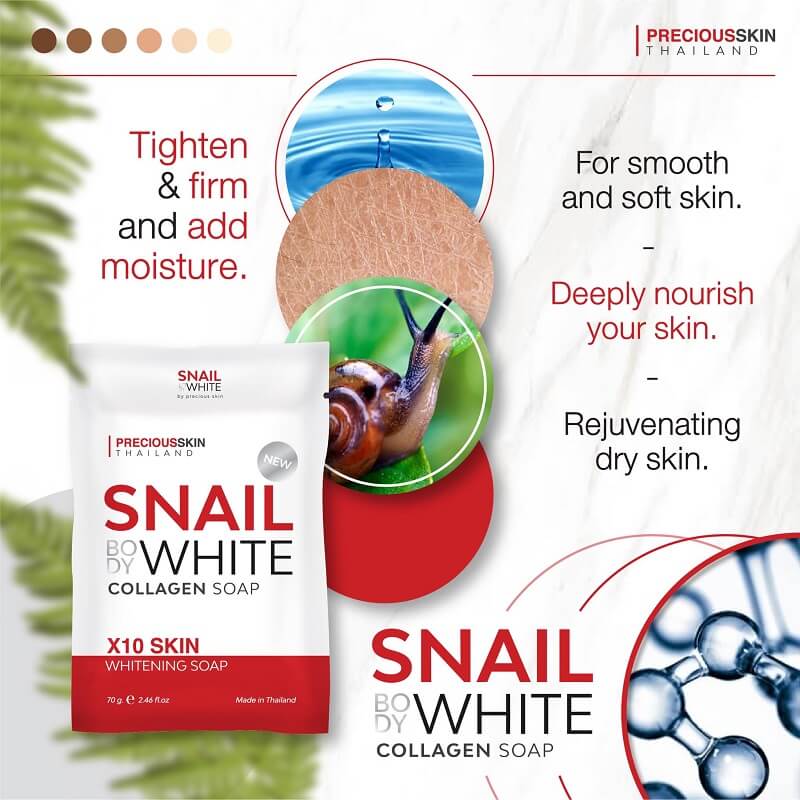 Snail Body White Collagen Soap