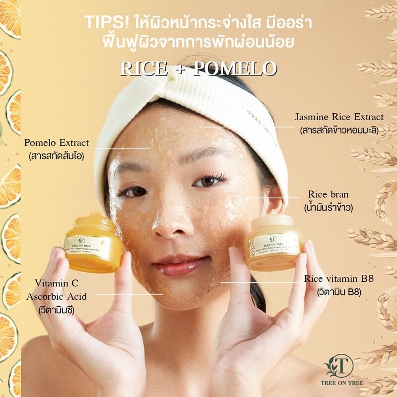 Tree On Tree Pomelo VitC+ Super Brightening Mask - Image 7
