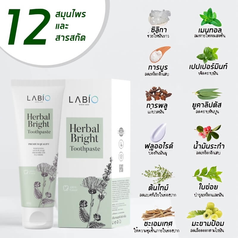Labio Herbal Bright Toothpaste