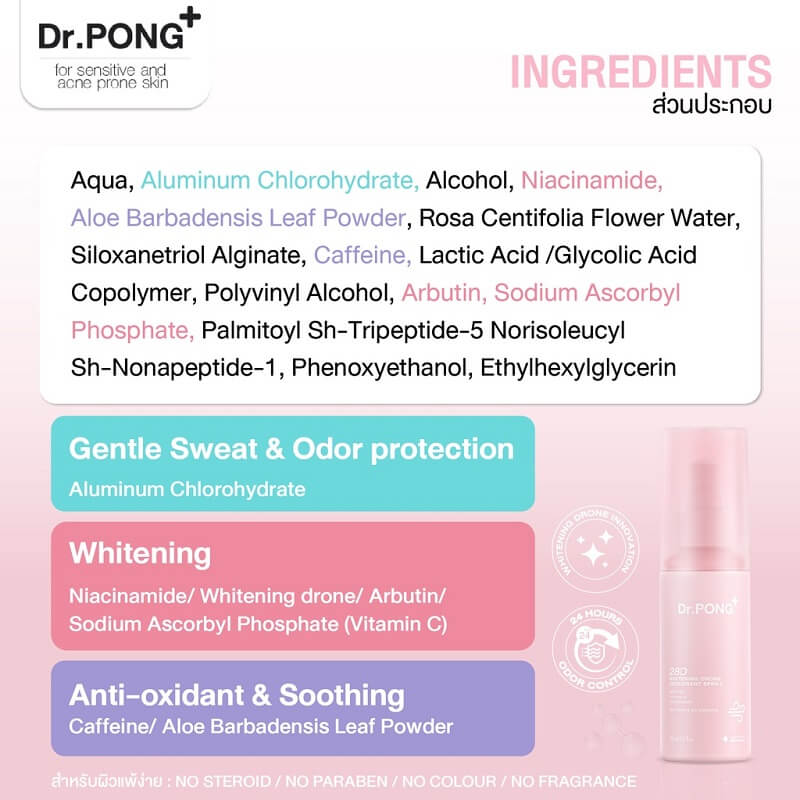 Dr.Pong 28D Whitening Drone Deodorant Spray