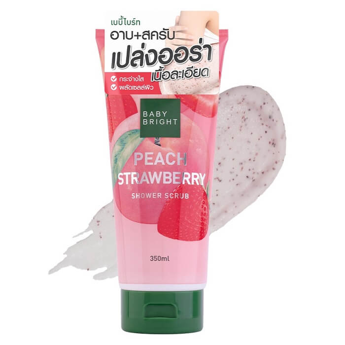 Baby Bright Peach Strawberry Shower Scrub - Image 2