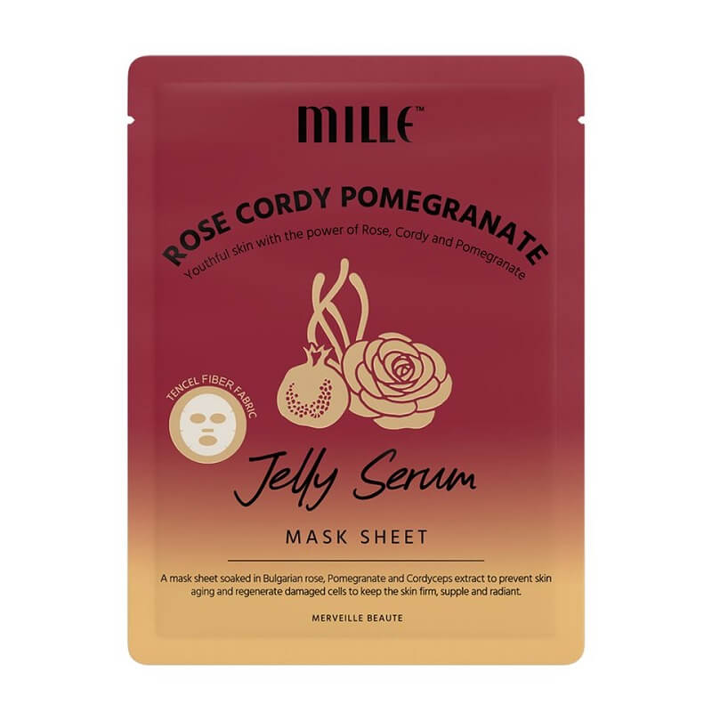 Mille Rose Cordy Pomegranate Jelly Serum Mask Sheet - Image 2