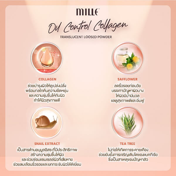 Mille Oil Control Collagen Translucent Loosed Powder - Image 4