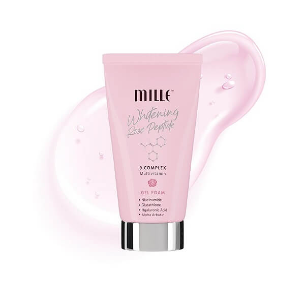 Mille Whitening Rose Peptide 9 Complex Gel Foam - Image 2