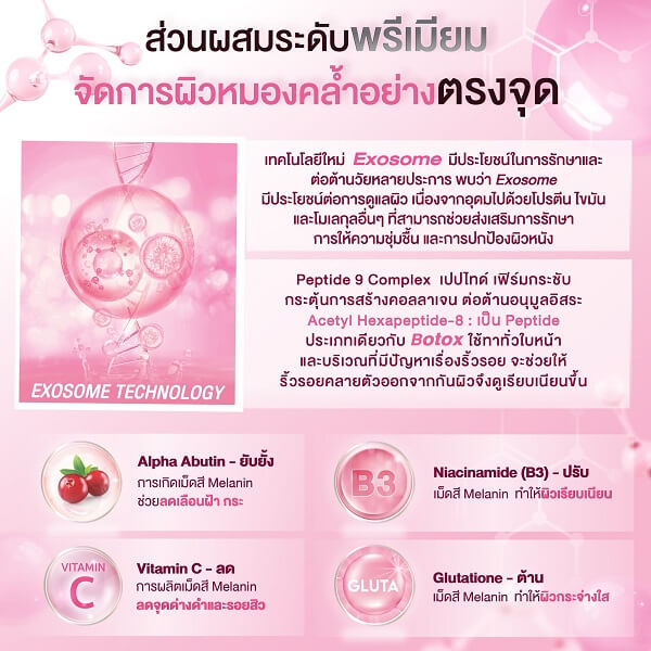 Mille Whitening Rose Peptide 9 Complex Gel Foam - Image 4