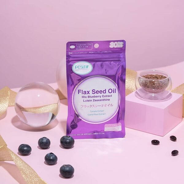 Positif Flax Seed Oil Mix Blueberry Extract Lutein Zeaxanthine - Image 3