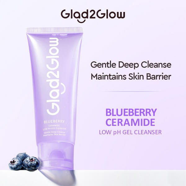 Glad2Glow Blueberry Ceramide Low pH Gel Cleanser