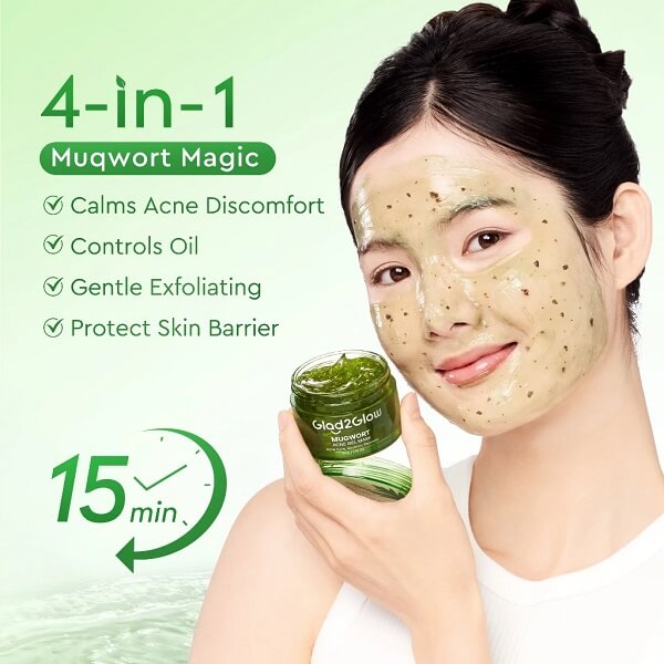 Glad2Glow Mugwort Acne Gel Mask