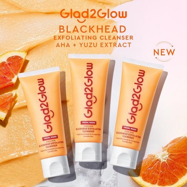Glad2Glow Yuzu Aha Blackhead Exfoliating Cleanser - Image 3